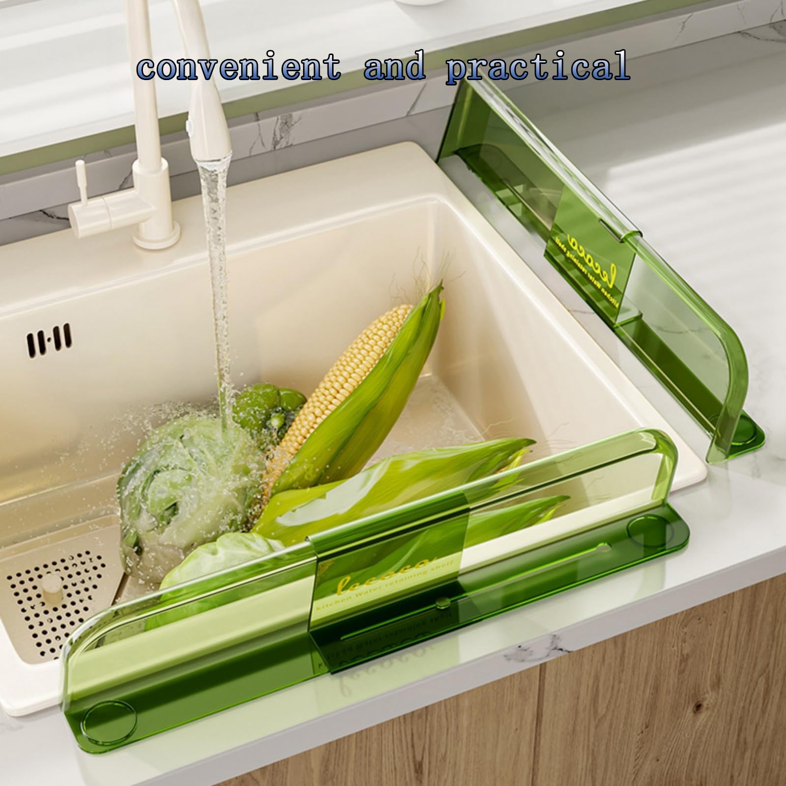 RAKSONIC Sink Splash Guard, Adjustable Faucet Splash, Guard Water Splash,Guard for Kitchen Bathroom, Kitchen Sink Splash Guard(Transparent)