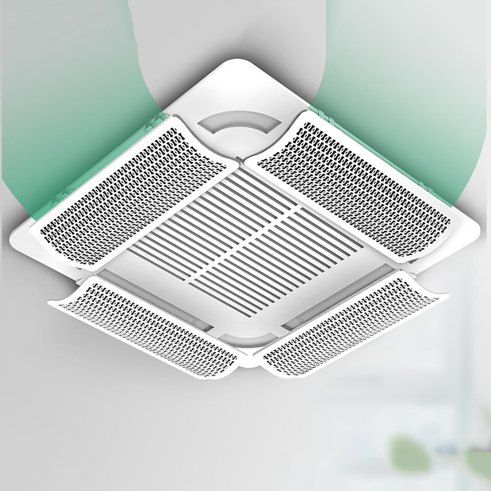 YCYHXJB 4Pcs Ceiling Vent Deflector, Angle Adjustable Air Deflectors for Ceiling Vents, Anti-Direct Blowing Air Conditioning Baffle