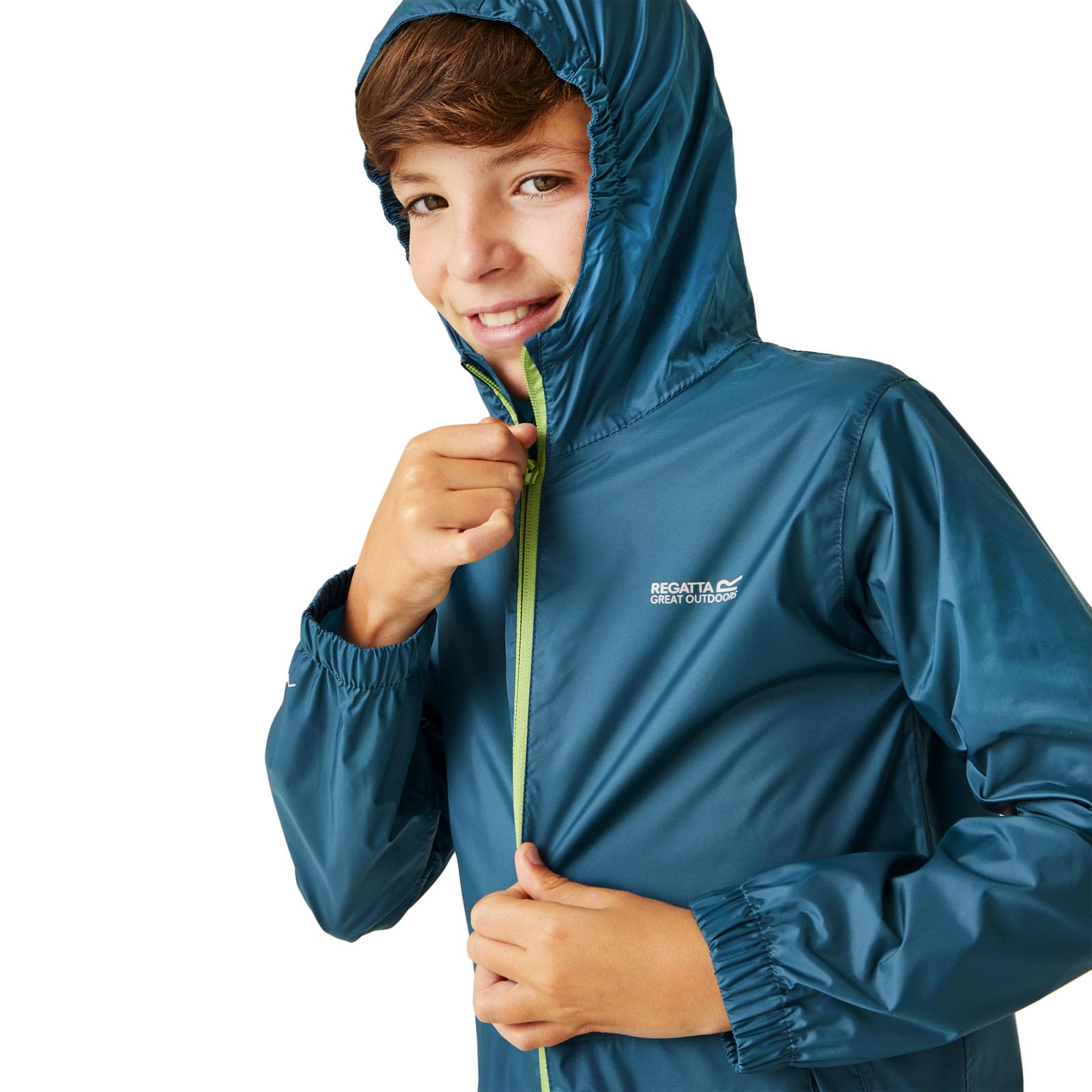 Regatta Mixte Enfant Kid Pk It Jkt Iii Veste Imperméable, Moroccan Blue, 5-6 Ans EU