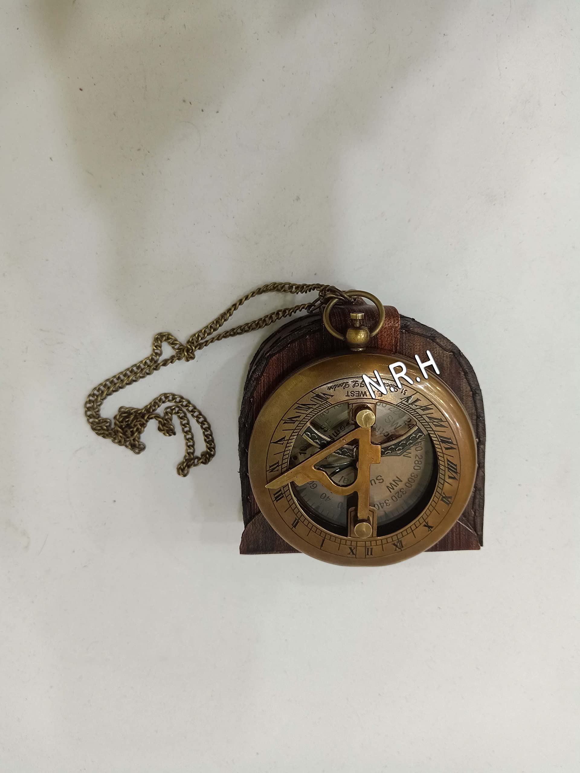 Bussola Incisa Con Citazione Thoreau - Regalo Religioso In Ottone Con Scatola Legno Per Battesimi E Lauree - Foto 3