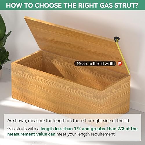 Miniatura 17 de Amortiguadores de gas de 10 pulgadas, 45 libras/200N, soporte de elevación de resorte para caja de herramientas de recogida de camión, tapa de caja