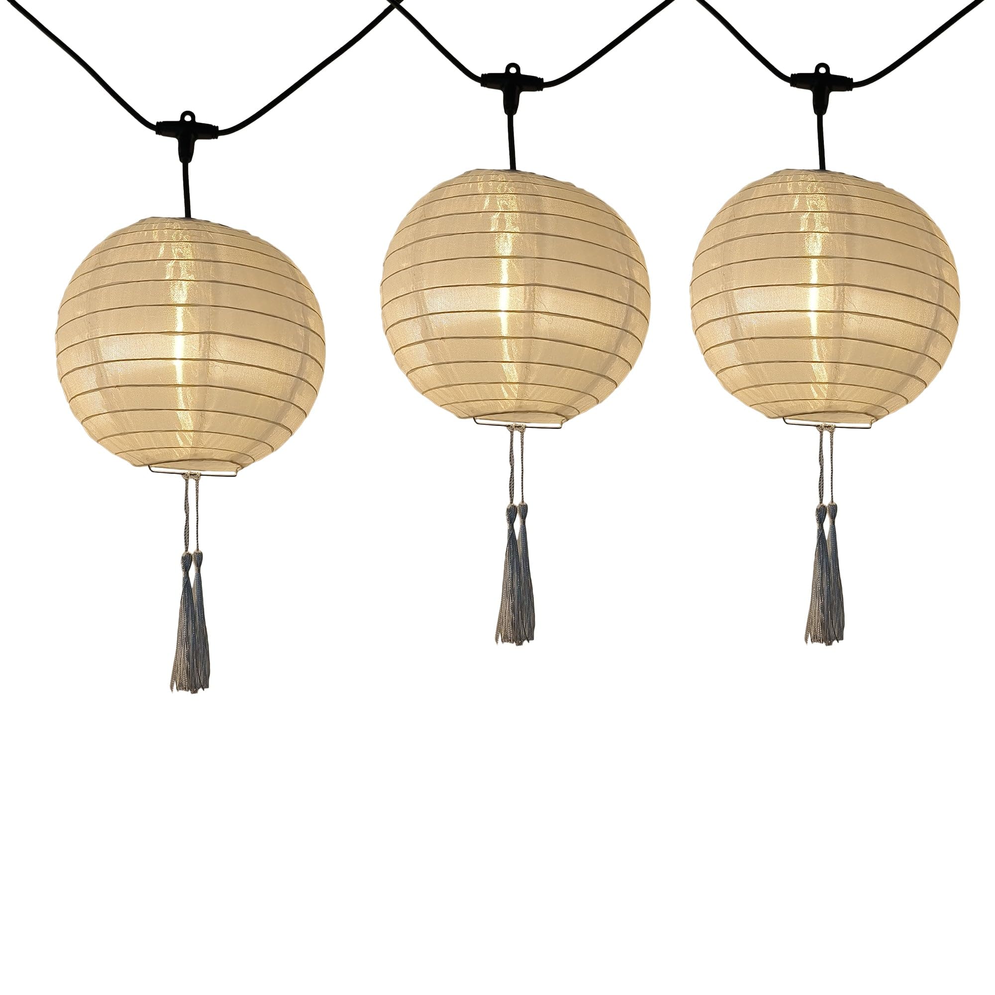 Łańcuch świetlny solarny 10 lampionów HIMALAYA LIGHT SOLAR LED ciepła biel 7m50