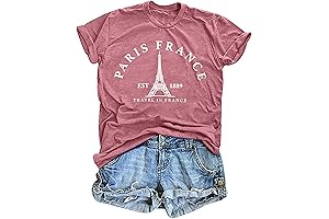 Women's Paris France Eiffel Tower T-Shirt