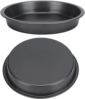 Pizza Pans Set, 2Pcs Nonstick Pizza Tray Pizza Plate Round Baking Pan 6/9/10/12inch Round Pizza Pan for Oven Pie Cookie Pizza Cake(6 Inch)