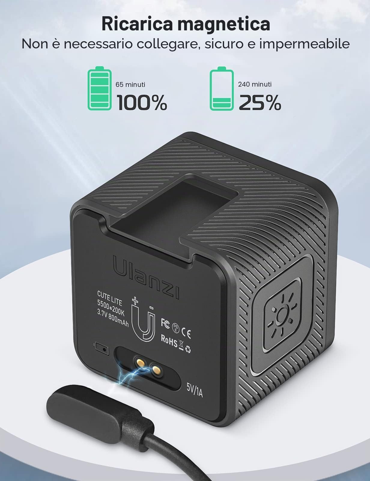 ULANZI L2 LED Luce Video IP68 10m Impermeabile,