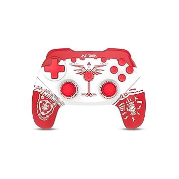 Ant Esports GP300 Pro Fire Fly Wireless Gaming Controller Gamepad for PC 2.4Ghz Connectivity with Dual Vibration Motor Free OTG and USB Connector Full charge 12Hrs Playtime For all Windows Versions - image, photos
