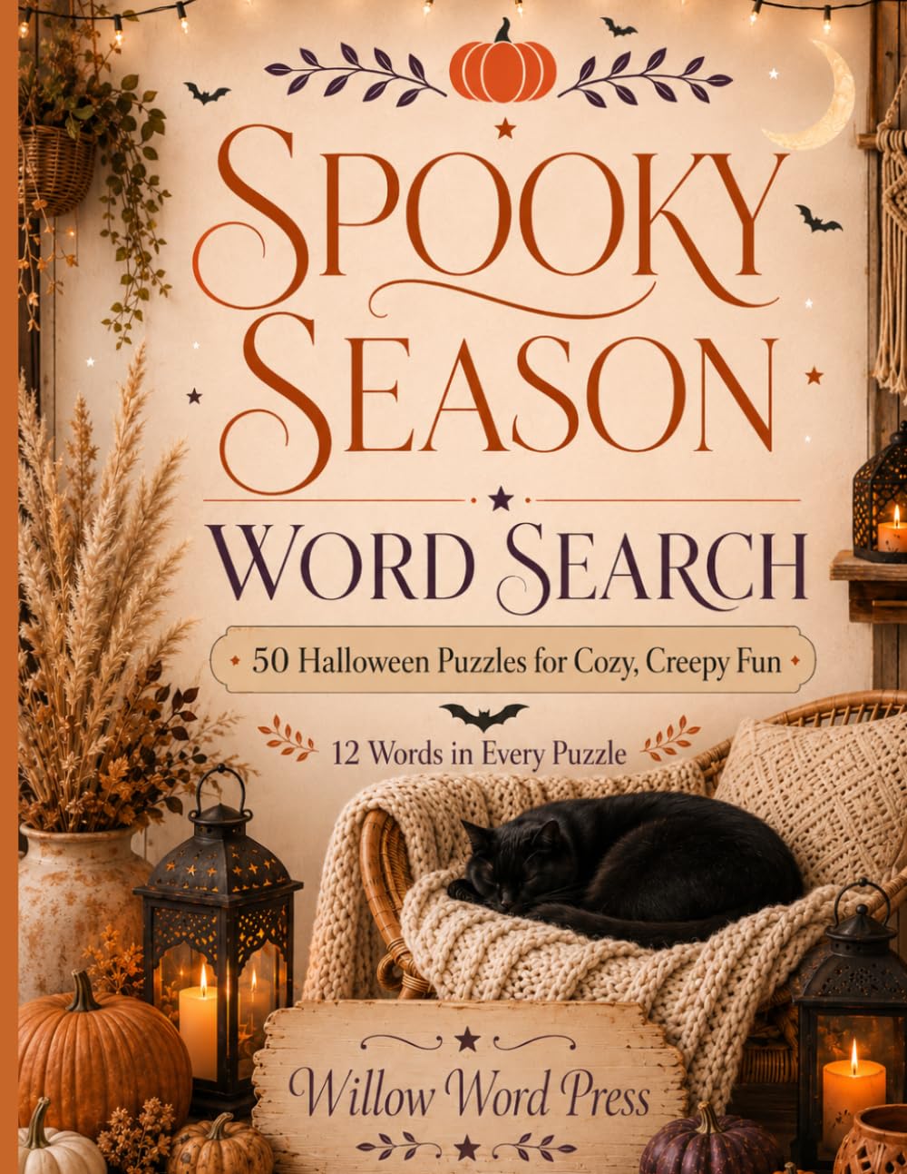 Spooky Season: 50 Halloween Large Word Search Puzzles for Cozy, Creepy Fun
