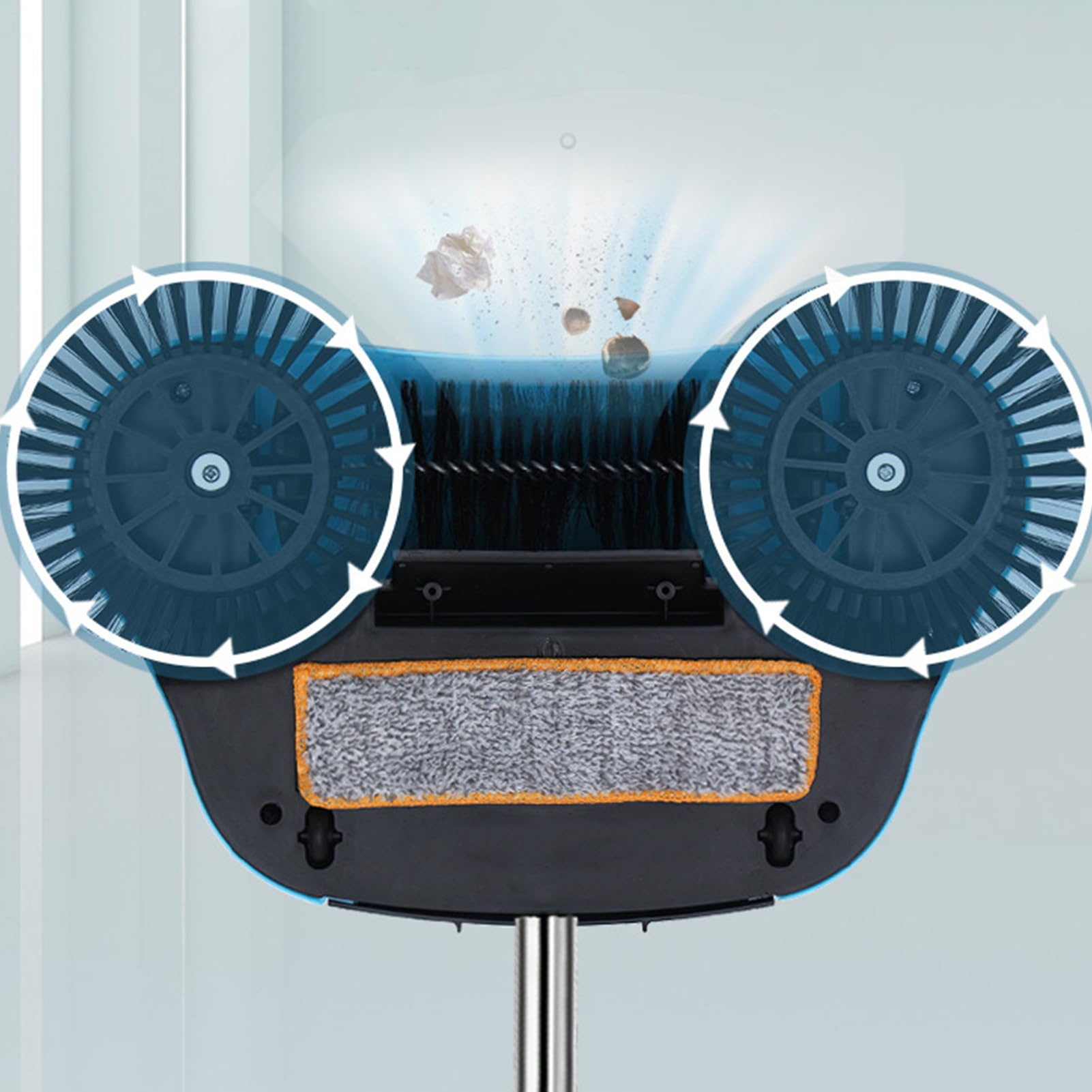 Spazzatrice Per Tappeti LAANCOO Manuale - 3 Spazzole Rotanti, 43 Pollici, Con Cestino - Foto 8