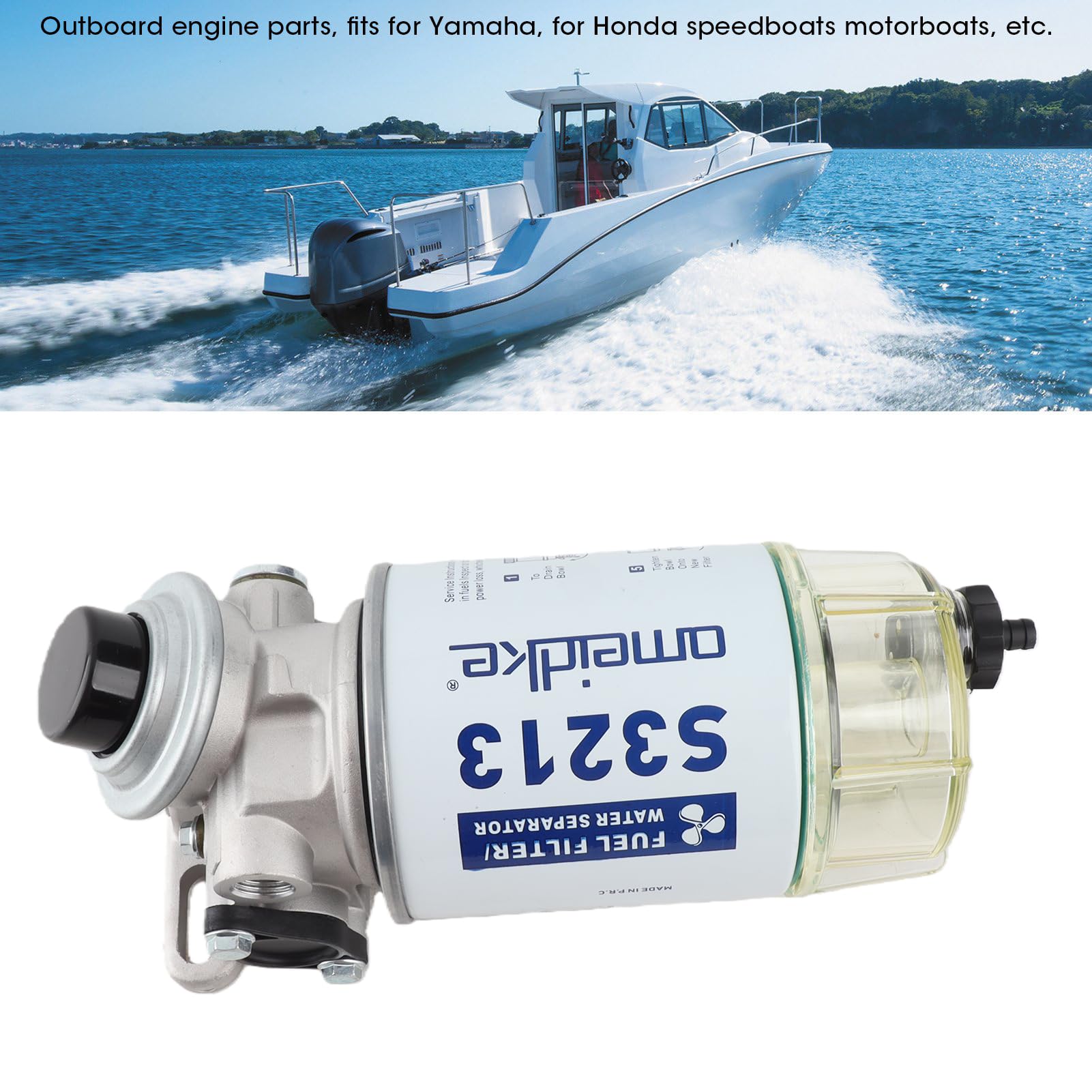 Kit completo de separador de agua y filtro de combustible Piezas del motor fuera de borda de barco marino S3213