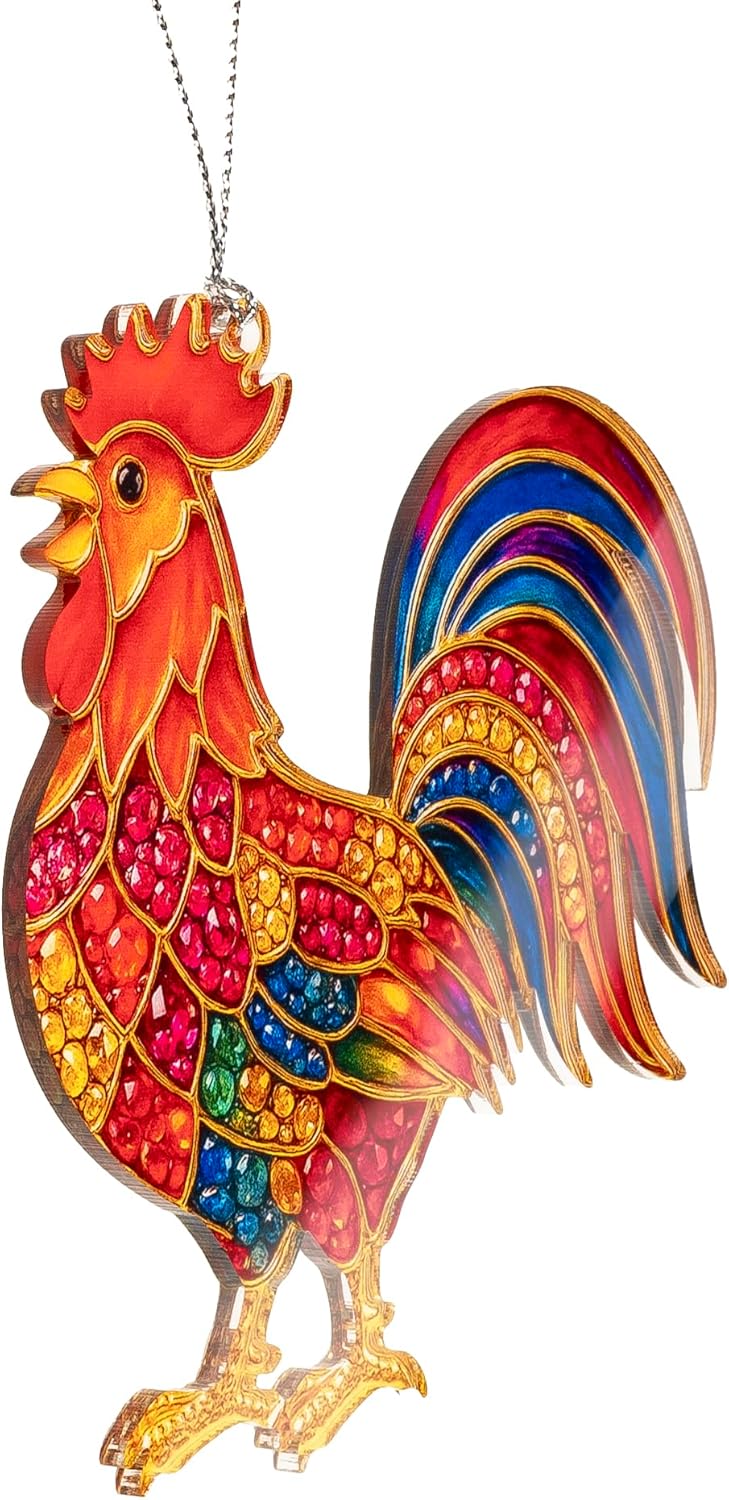 Funny Christmas Chicken Ornaments for Christmas Tree 2025 - Chicken Ornament - Chicken Christmas Ornaments - Rooster Christmas Ornaments - Christmas Chicken Decor - Vintage Christmas Ornament - Image 4