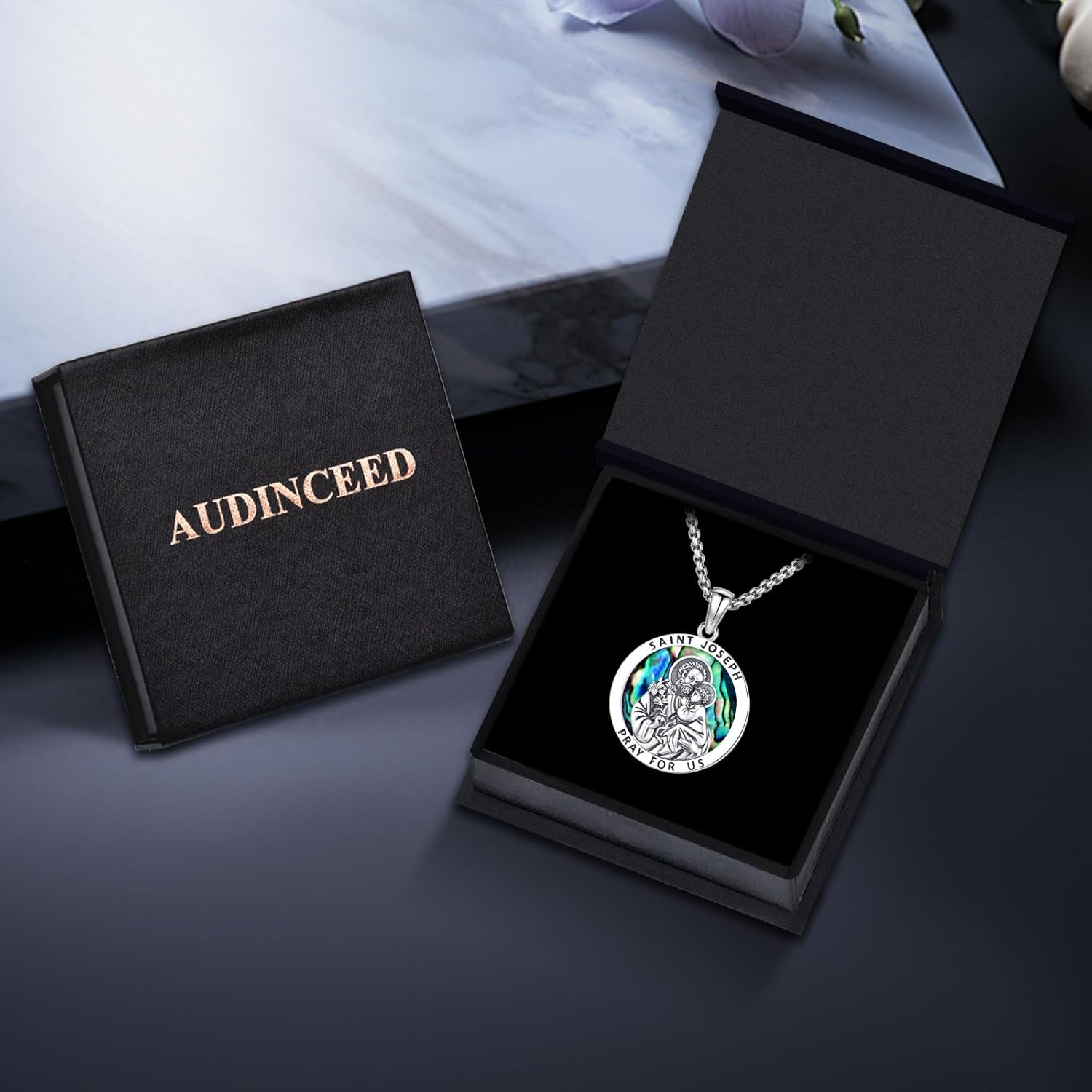 Saint Necklace for Men Women 925 Sterling Silver Patron Saint Medal Necklace St Amulet Protection Pendant Jewelry Gift - Image 6