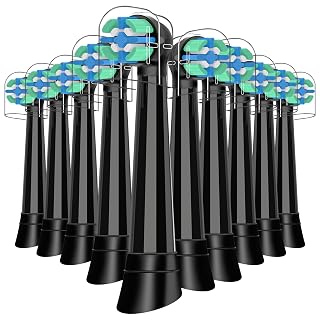 Replacement Heads Compatible with Oral B iO, Toothbrush Heads Compatible with Oral B iO 2,3,4,5,6,7,8,9,10 Series Electric Toothbrush, Black, 10 Pack - Amazon product rated Grade A