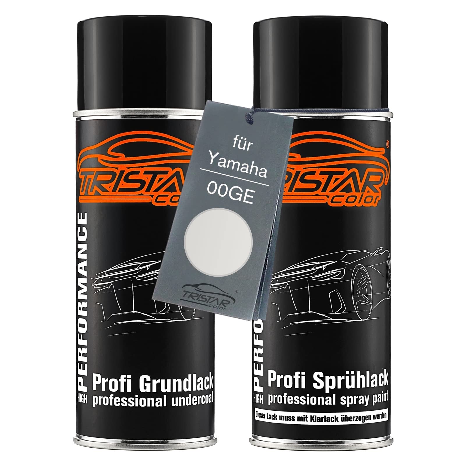 TRISTARcolor Motorcycle paint Spray can set for Yamaha 00GE Silky White Perl under base coat spray can 400ml