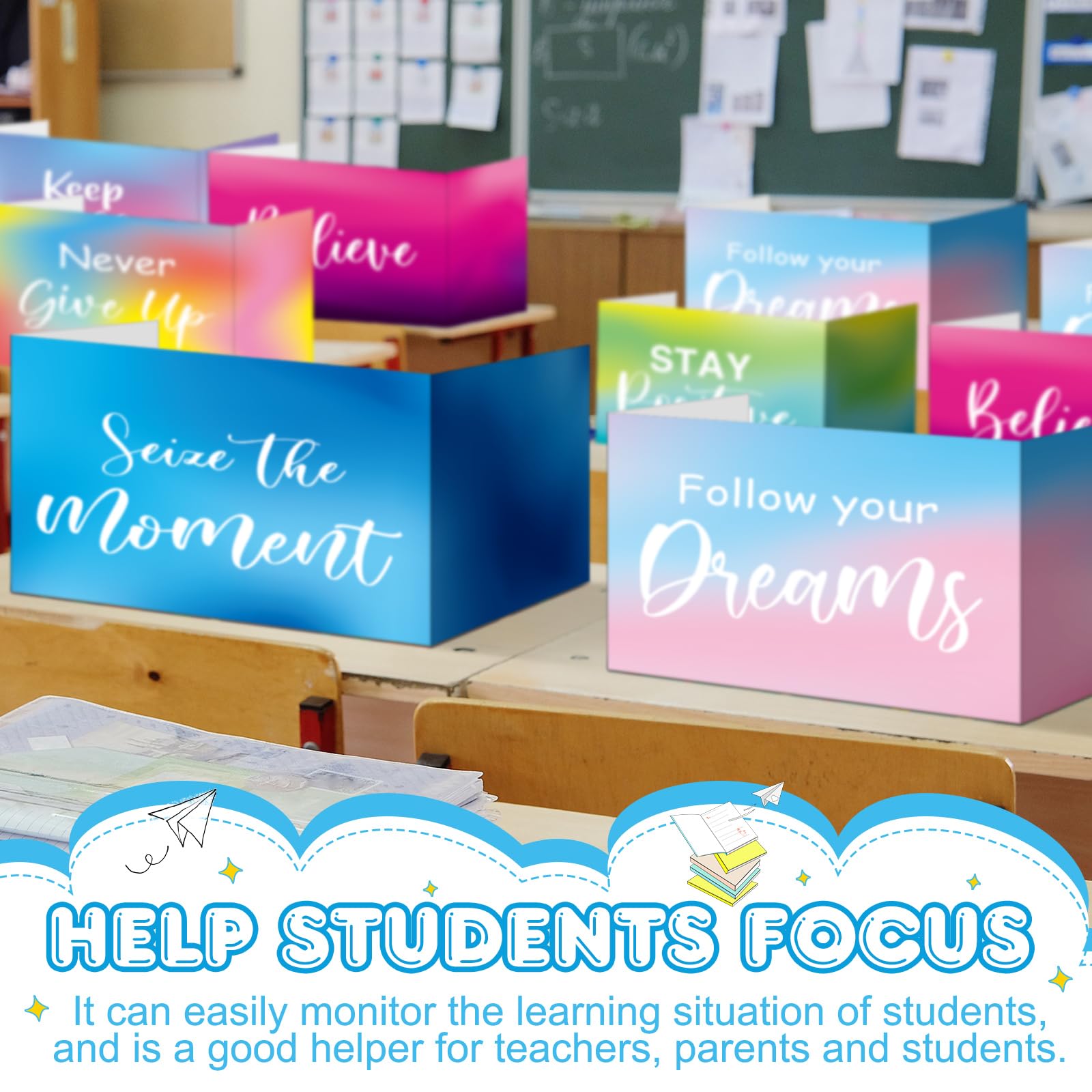 Sherr Inspirational Classroom Desk Dividers Student Privacy - View #9