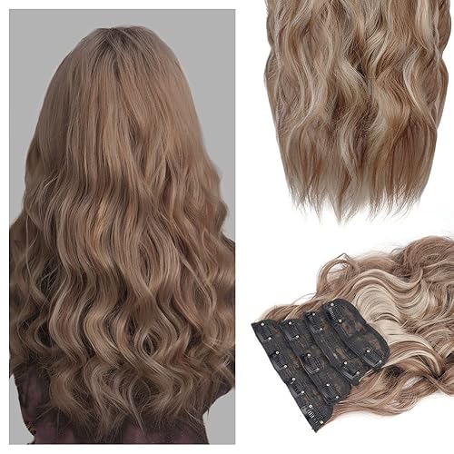 AOMIG Extensiones de cabello arcoíris, 22 extensiones de cabello largo y liso con clip, sin rastro, extensiones de cabello flexible para mujeres,