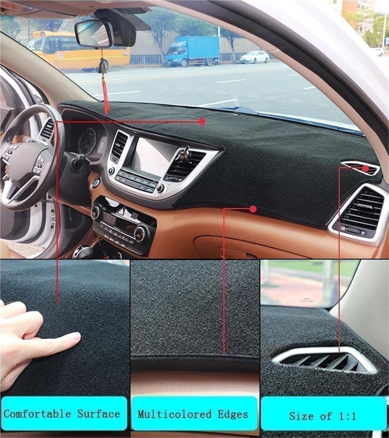 保護パッド 車用滑り止めレザーダッシュボードマットサンバイザー保護カーペット に適合する B&amp;MW 1シリーズ F20 20