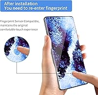 Vista 4 de AACL Screen Protector for Samsung Galaxy S21 Ultra 5G,6.8 Inch,Curved Tempered Glass,Compatible with Ultrasonic Fingerprint Scanner,2 Pack,Black