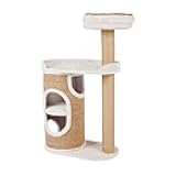Falco 46-in Cat Tower, Sisal Scratching Posts, 2-Story Cat Condo, Plush Platforms, Removable Bed, Brown, 117 cm