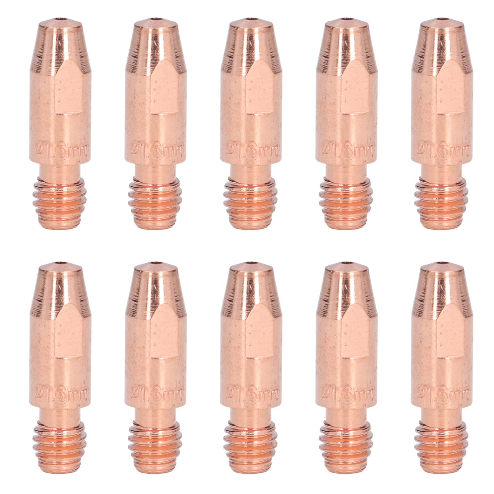 Respicefinem 10Pcs Tip Copper 36KD1 6x30 Nozzle Welding Accessory Replacement Set Kit Ideal For Welding With Great Thermal Conductivity Durable High Temperature Excellent