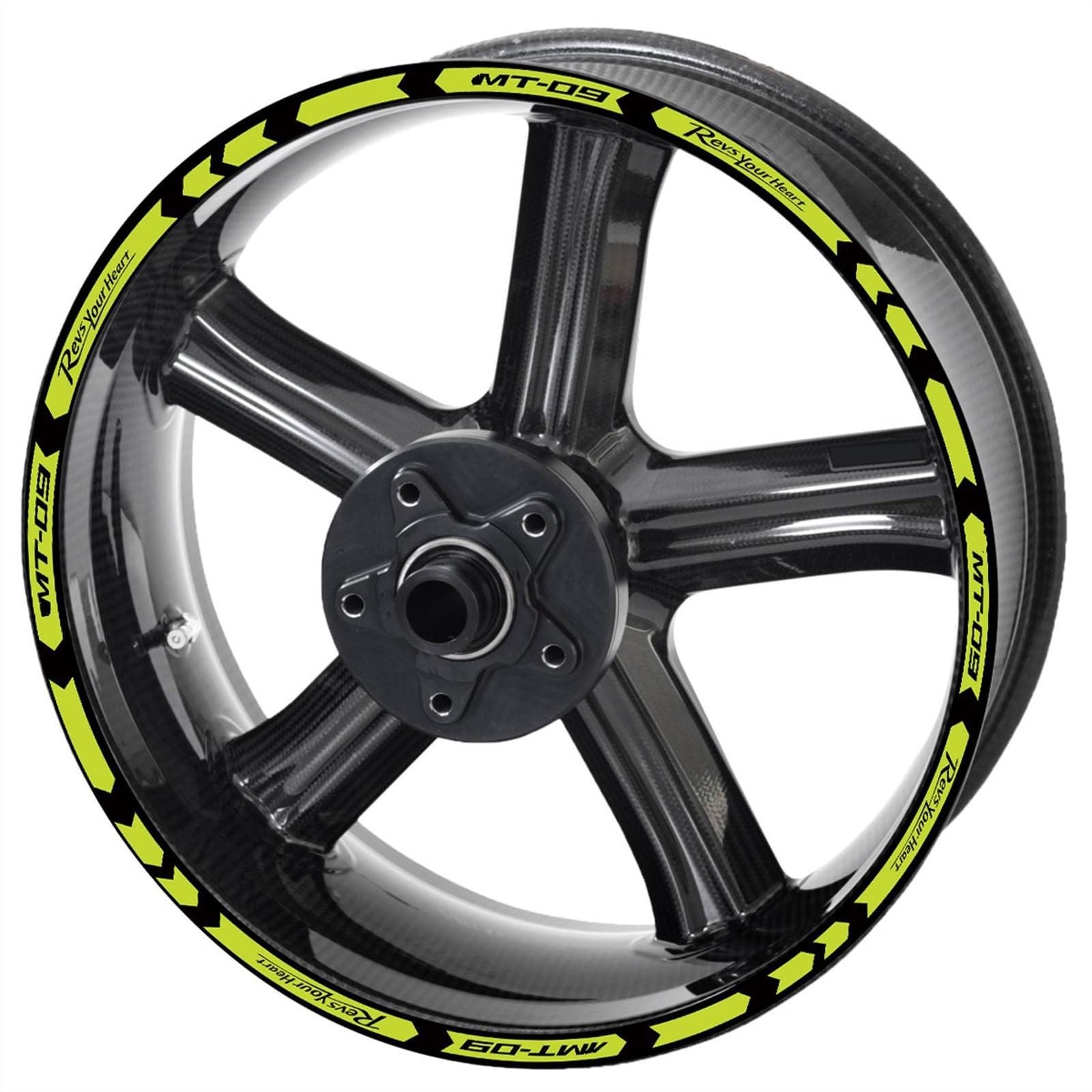 Reflective Motorcycle for Yamaha Mt 09 Sp 2020 2021 Mt09 Wheel Sticker Rim Decal Kit(Color3)
