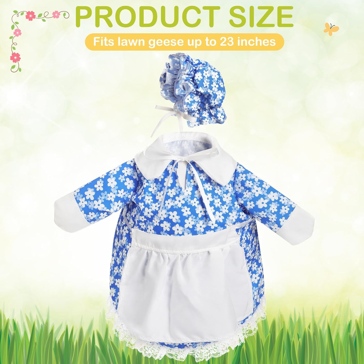 Spring Goose Outfit Flower Porch Goose Clothes for 23" Large Statue Outdoor Patio Yard Lawn Art Decoration(Daisy,23 inch) - Image 2