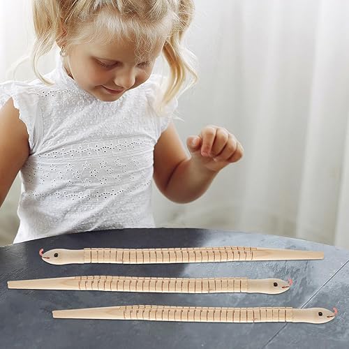 Miniatura 5 de Ciieeo Juguete de serpiente de madera, 8 piezas, serpientes de madera de Halloween, serpientes onduladas de madera realistas, serpientes articuladas