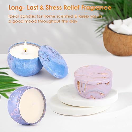 Miniatura 5 de Juego de velas perfumadas de regalo para mujeres, 9 paquetes de velas de soja para el hogar, velas de aromaterapia de combustión 180H, juego de