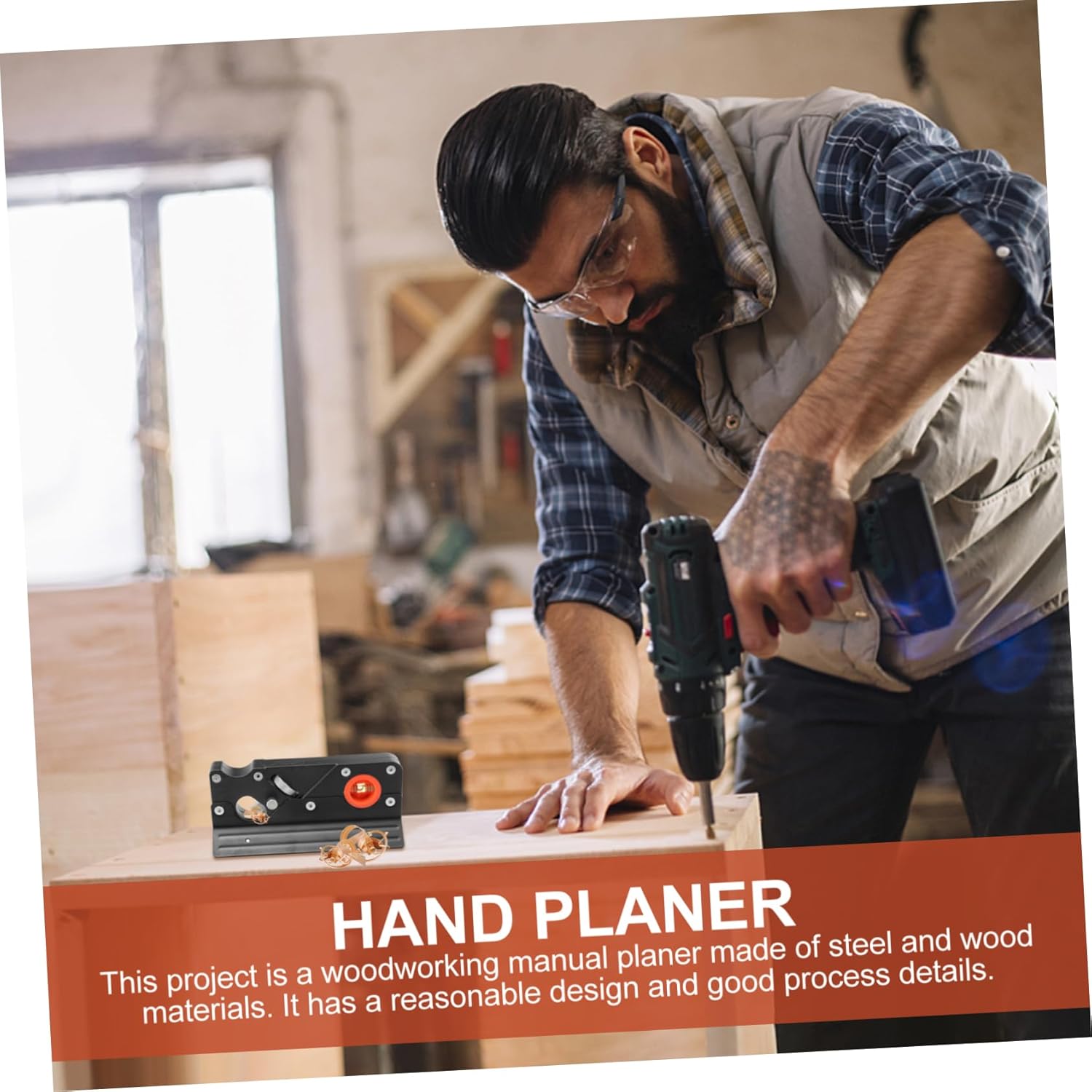 DOITOOL 2sets Hand Tool Chamfer Plane for Woodworking Precision Trimming and Polishing for Professional and Projects