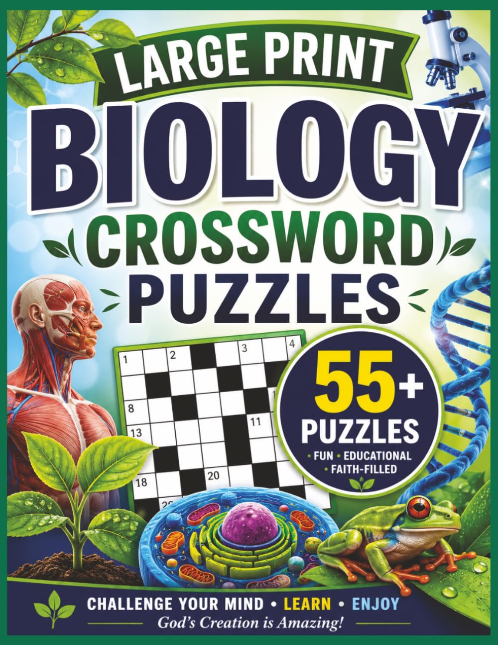 Large Print Biology Crossword Puzzles 55+ Puzzles