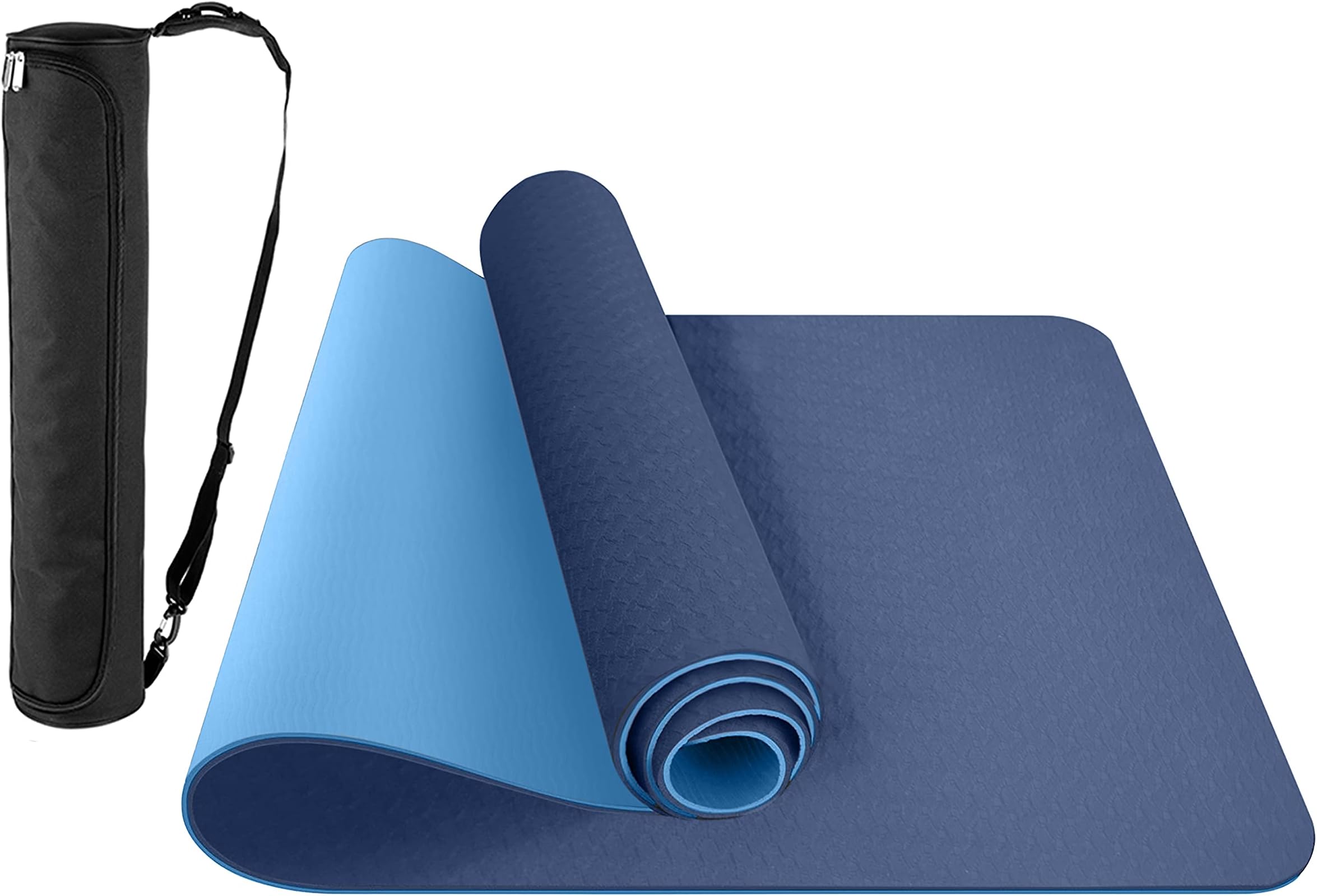 ComFy Mat Yoga Mat – Non-Slip Premium TPE Yoga Mat [Bonus Waterproof Carry Bag] – Eco-Friendly Workout Mat for Pilates, Meditation, Women, Men – Fitness Exercise Mat, 183cm x 61cm x 6mm