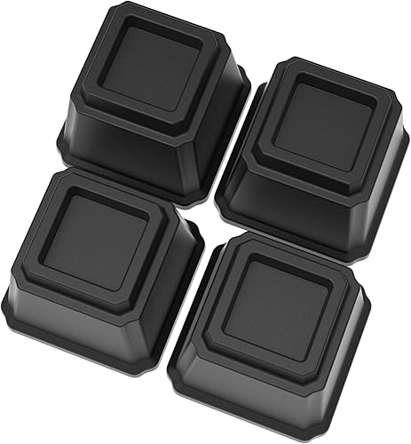 Miniatura 7 de Napnapday Elevadores de cama de 5 pulgadas resistentes paquete de 4 elevadores de muebles de cama, 1500 libras elevadores para sofá y mesa, color