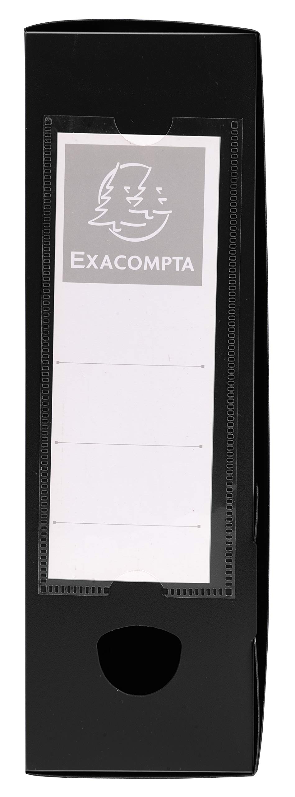Exacompta - Ref. 59831E - 10 snap-on filing boxes 80mm back opaque 7/10th polypropylene - black, Pack of 10 - Image 4