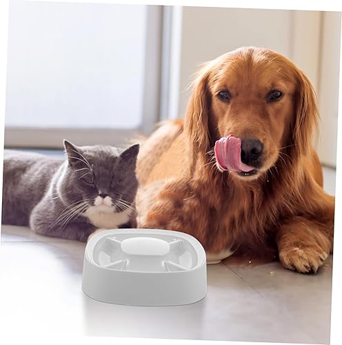 Miniatura 4 de Mipcase Tazón para mascotas con compartimento para múltiples gatos, recipientes de plástico para alimentos, comedero lento para mascotas, cuencos de