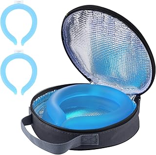 2Pcs. Neck Cooler Ice Ring with Insulated Bag. Wearable Body Cooling Tube for Hot