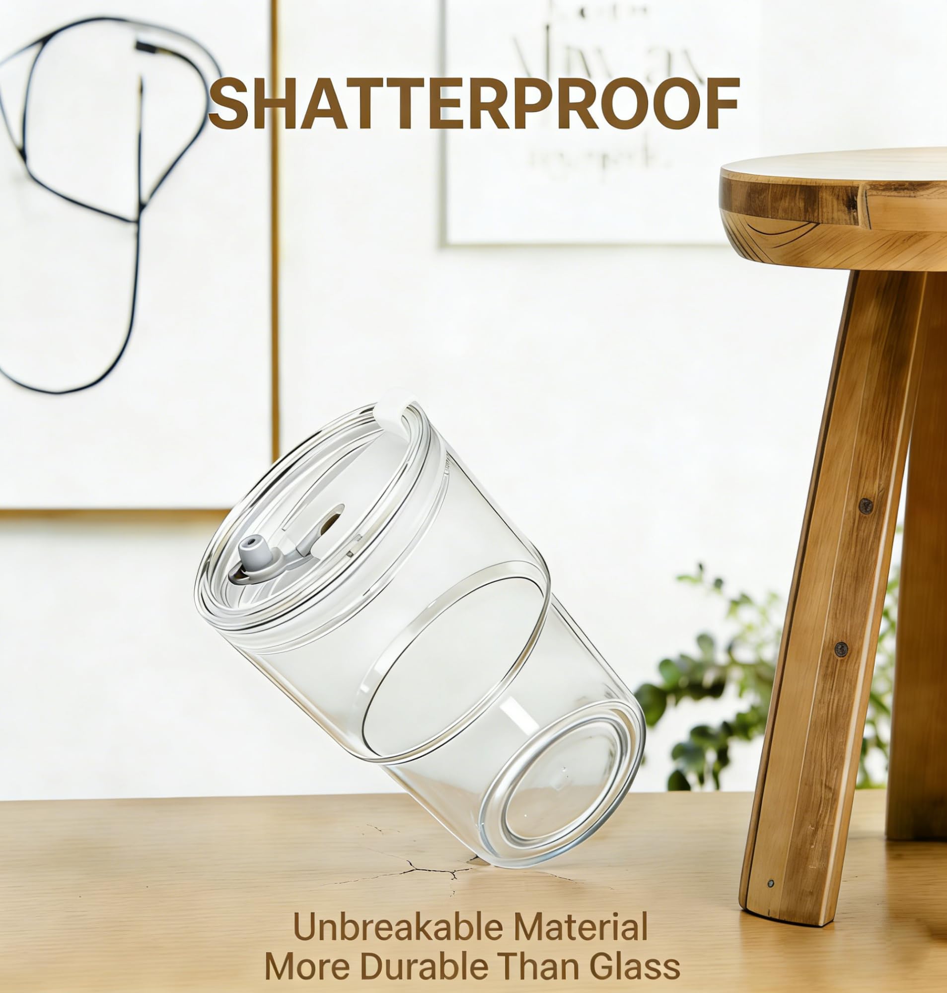 Juego de 6 tazas de café helado de 16 onzas con tapas y popotes, vasos de acrílico transparente, vaso de plástico reutilizable, vaso de café helado, taza para llevar para té matcha, taza de