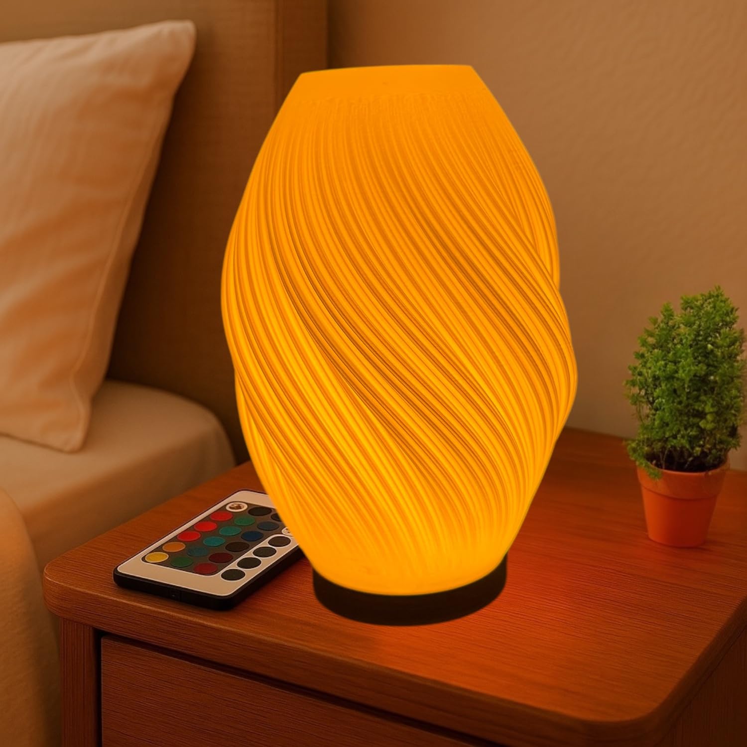 Delta Loom Ethereal Wave Lamp - 15-Color Dimmable LED Night Light