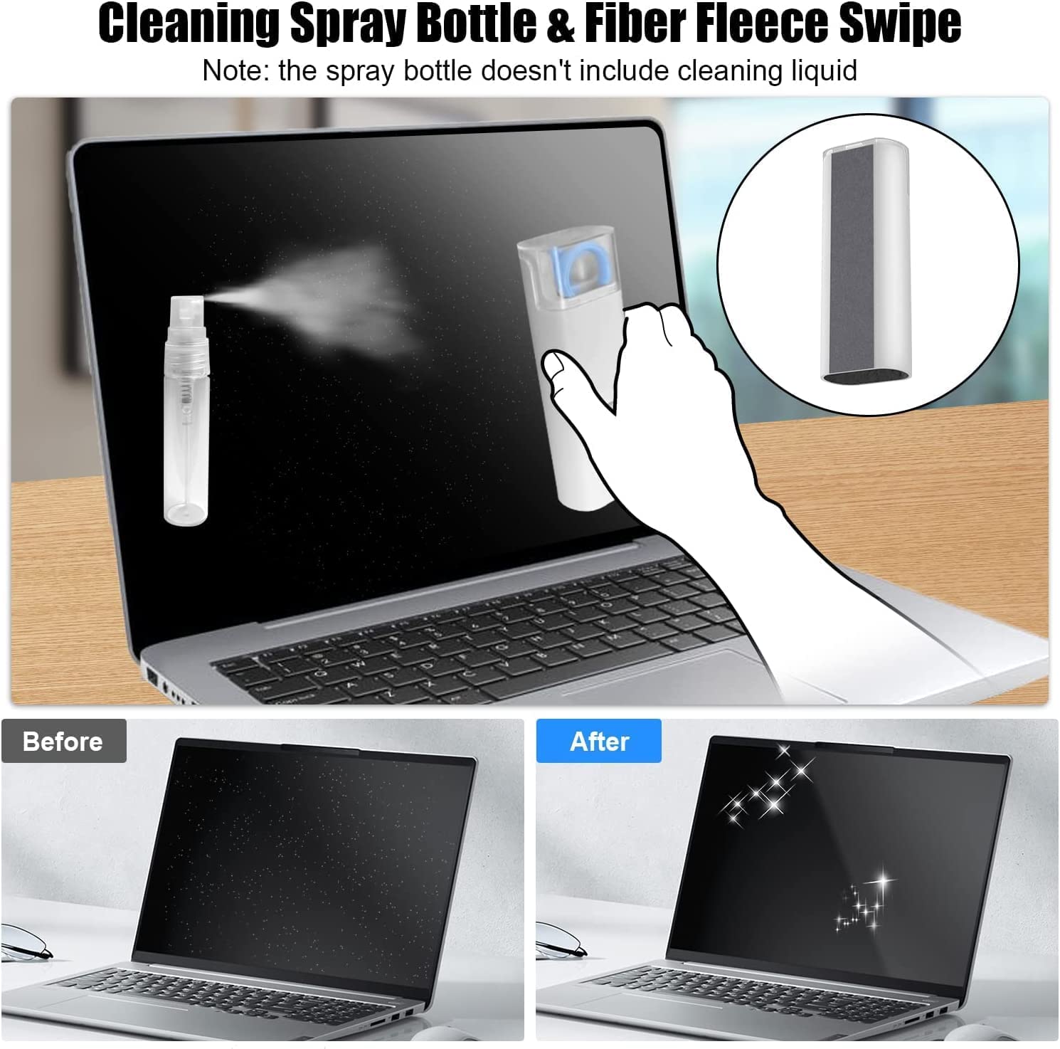 EMAILYA RETAILS 7 in 1 Electronic Cleaner kit Cleaning Kit for Monitor Keyboard MacBook iPad iPhone iPod, Screen Dust Brush Including Soft Sweep, Swipe Cleaner Pen, Key Puller and Spray Bottle 2