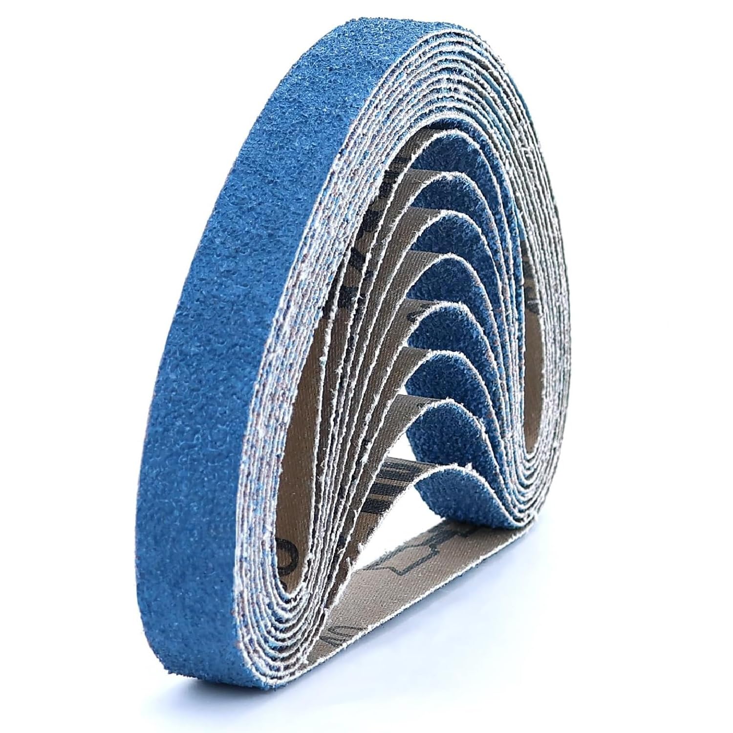 ExcInter Zirconia Sanding Belt, 30mm x 533mm P80 10Pcs Power Tool Sander Abrasive Belt for Polishing Stainless Steel, Metal Finishing, Wood Plastic Grinding, Rust Removal