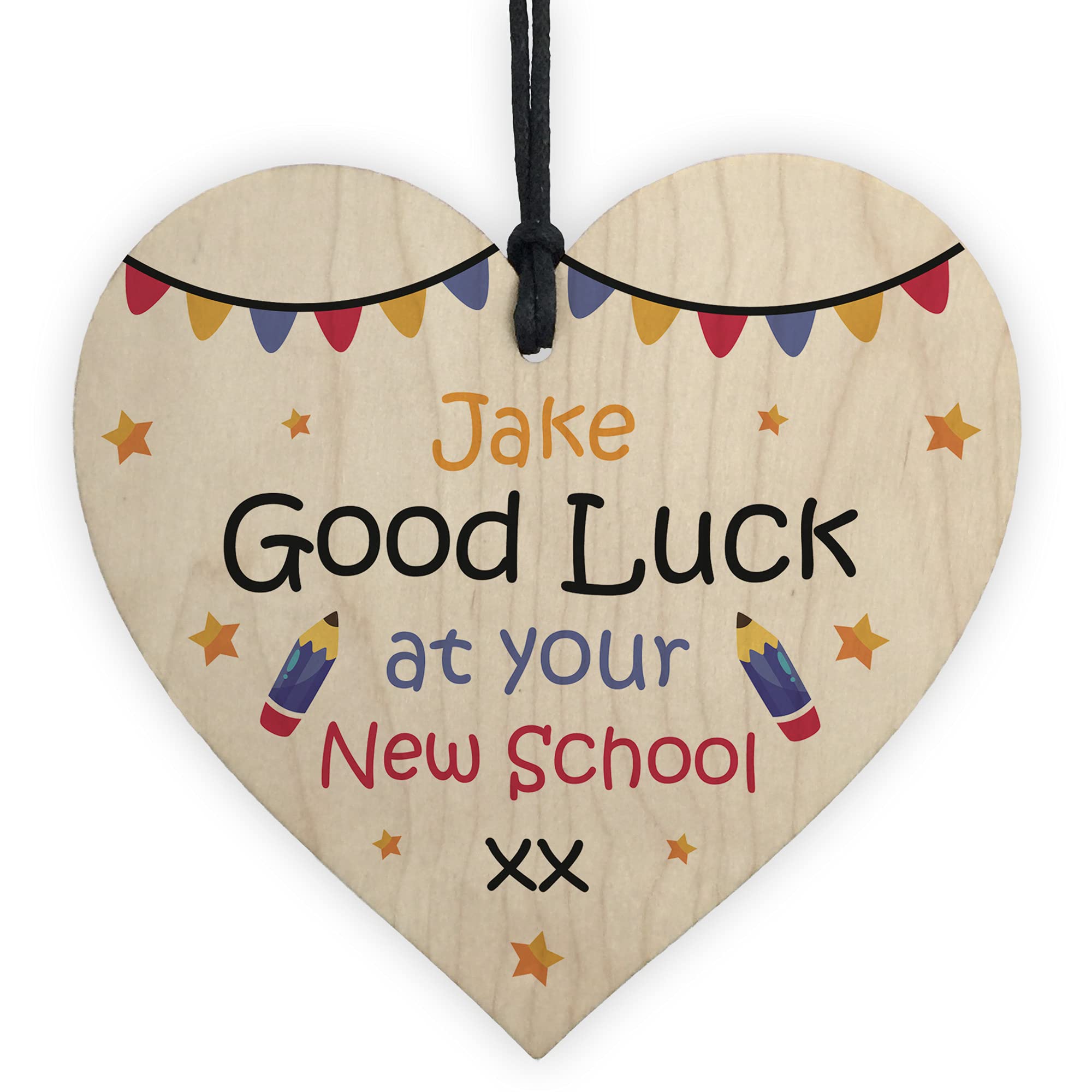 Handmade Personalised 1st First Day New School Gift Nursery Good Luck Gift For Daughter Son Friend