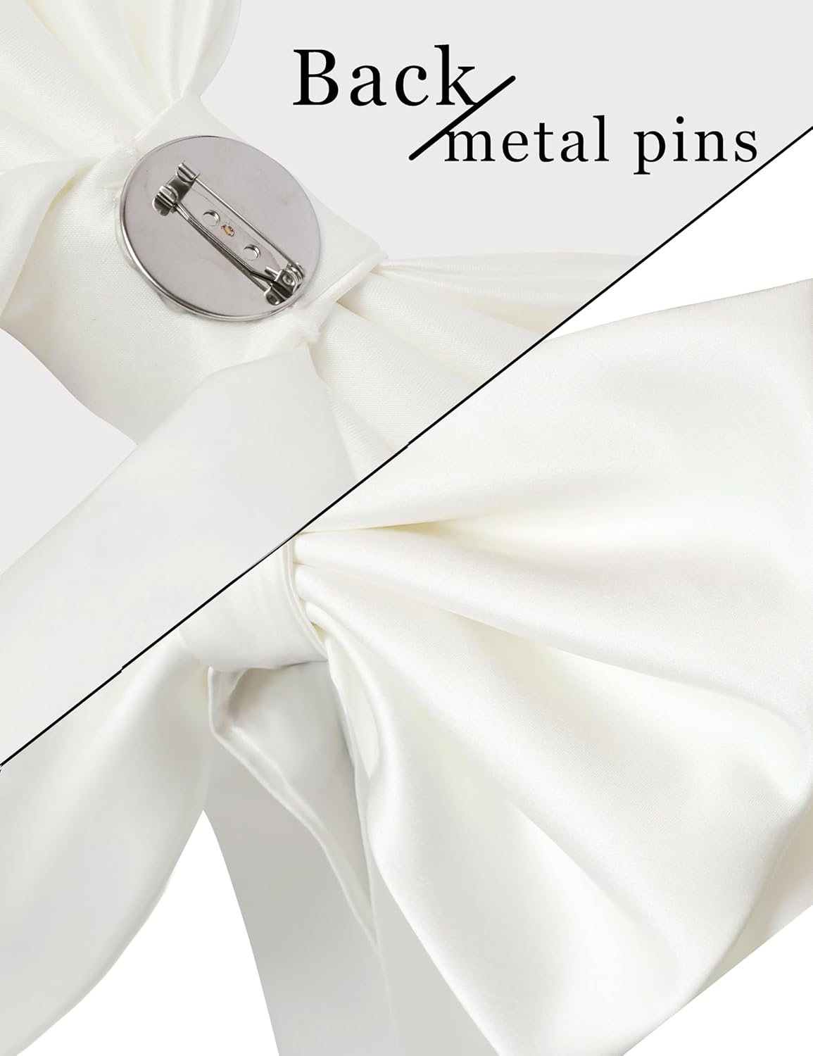Detachable Coquette Satin Big Bow Separate Satin Bowknot with 31" Sweep Train for Dress Christmas Decoration Accessory - Image 5