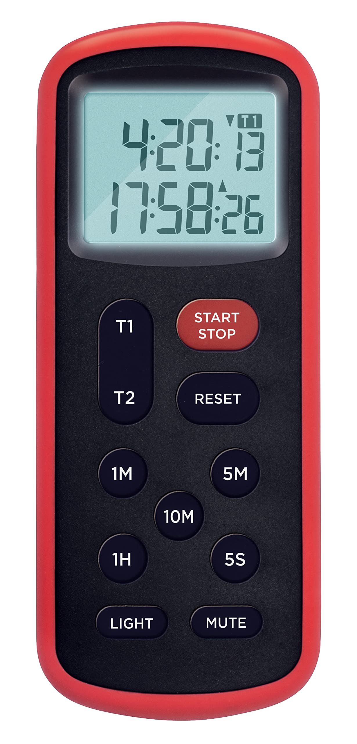 KT8 Digital Kitchen Dual Timer (Red)