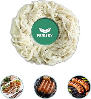 Edible Natural Hog Sausage Casing, Grade A Pre-Tubed Sausage Casings for Home Sausage Making,Breakfast Sausage,Italian Sausage,Knoblewurst,Pepperoni,Bologna Sausage and Most Sausage-10M/32ft, Φ38-40mm