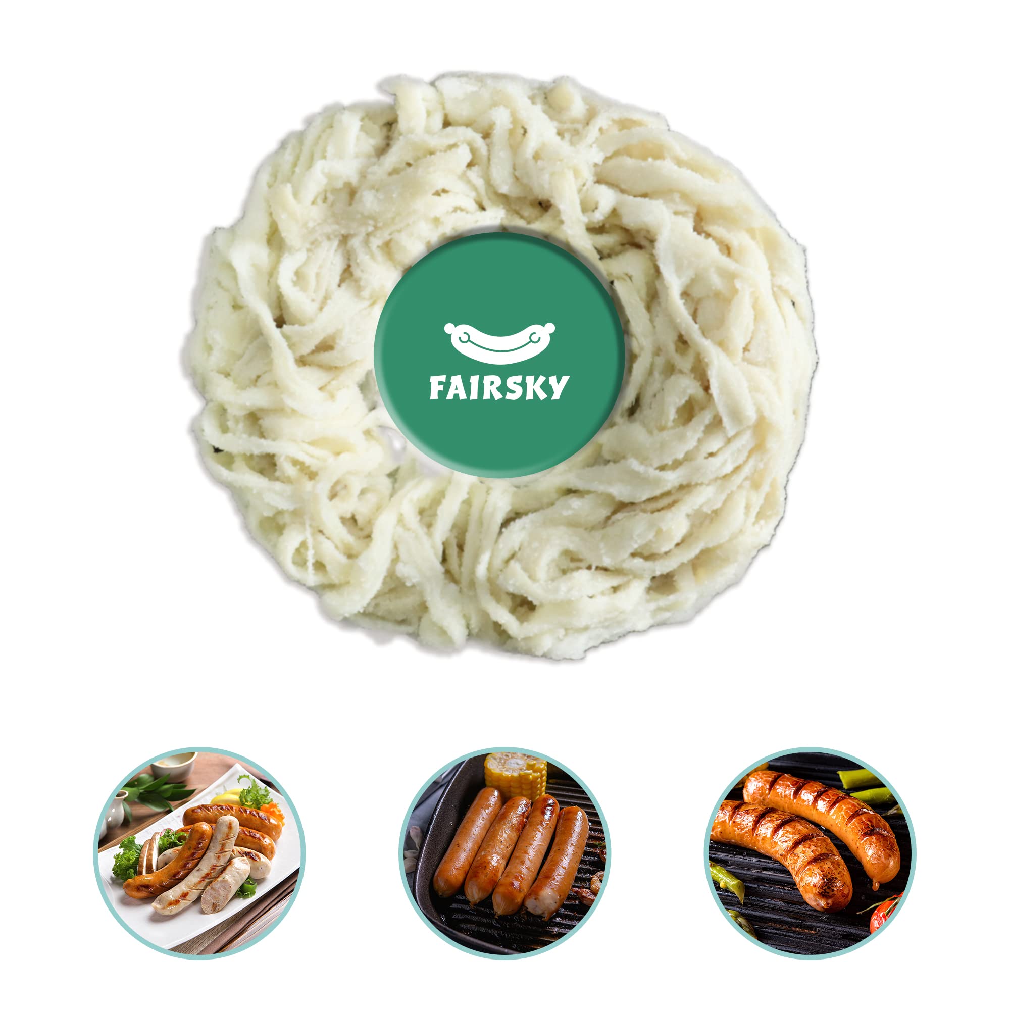 Edible Natural Hog Sausage Casing, Grade A Pre-Tubed Sausage Casings for Home Sausage Making,Breakfast Sausage,Italian Sausage,Knoblewurst,Pepperoni,Bologna Sausage and Most Sausage-10M/32ft, Φ38-40mm