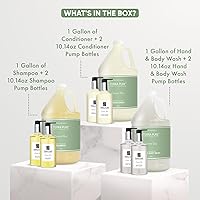 Vista 3 de Terra Pure Gallon & Dispenser Set 1-Shoppe All-In-Kit Shampoo Conditioner Body Wash Gallon Refillable 10.14 oz. Matching Pump Bottles