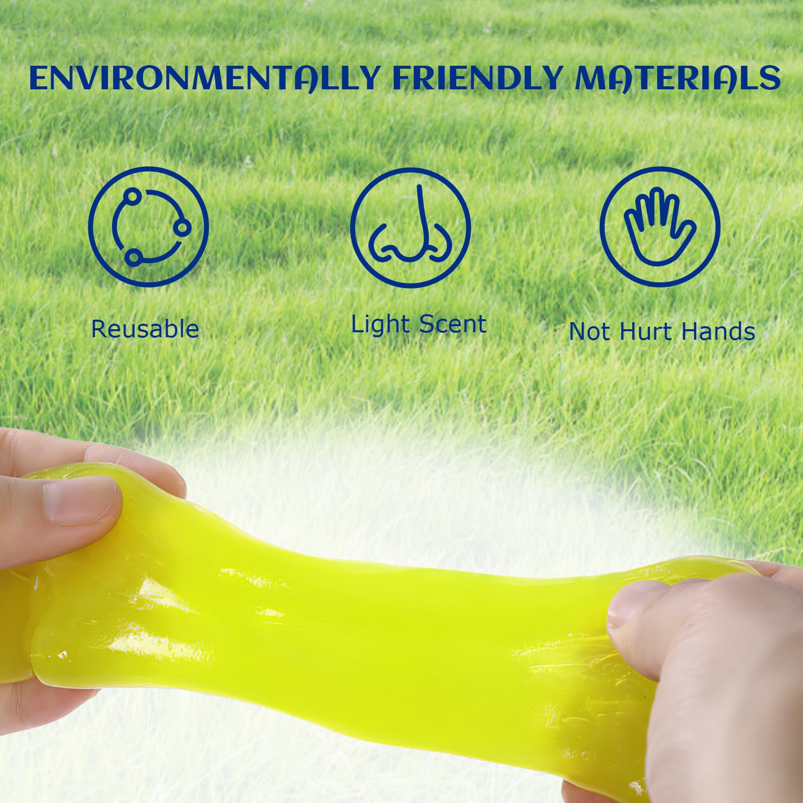 dellyy Gel Pulizia Auto, 4 Pezzi Gel Pulizia Tastiera, Giocattoli di Decompressione, Gel Pulizia Auto Interni, Pulizia Tastiera PC Adatto per Computer, Tastiere, Automobili, Prese D'aria, ecc.