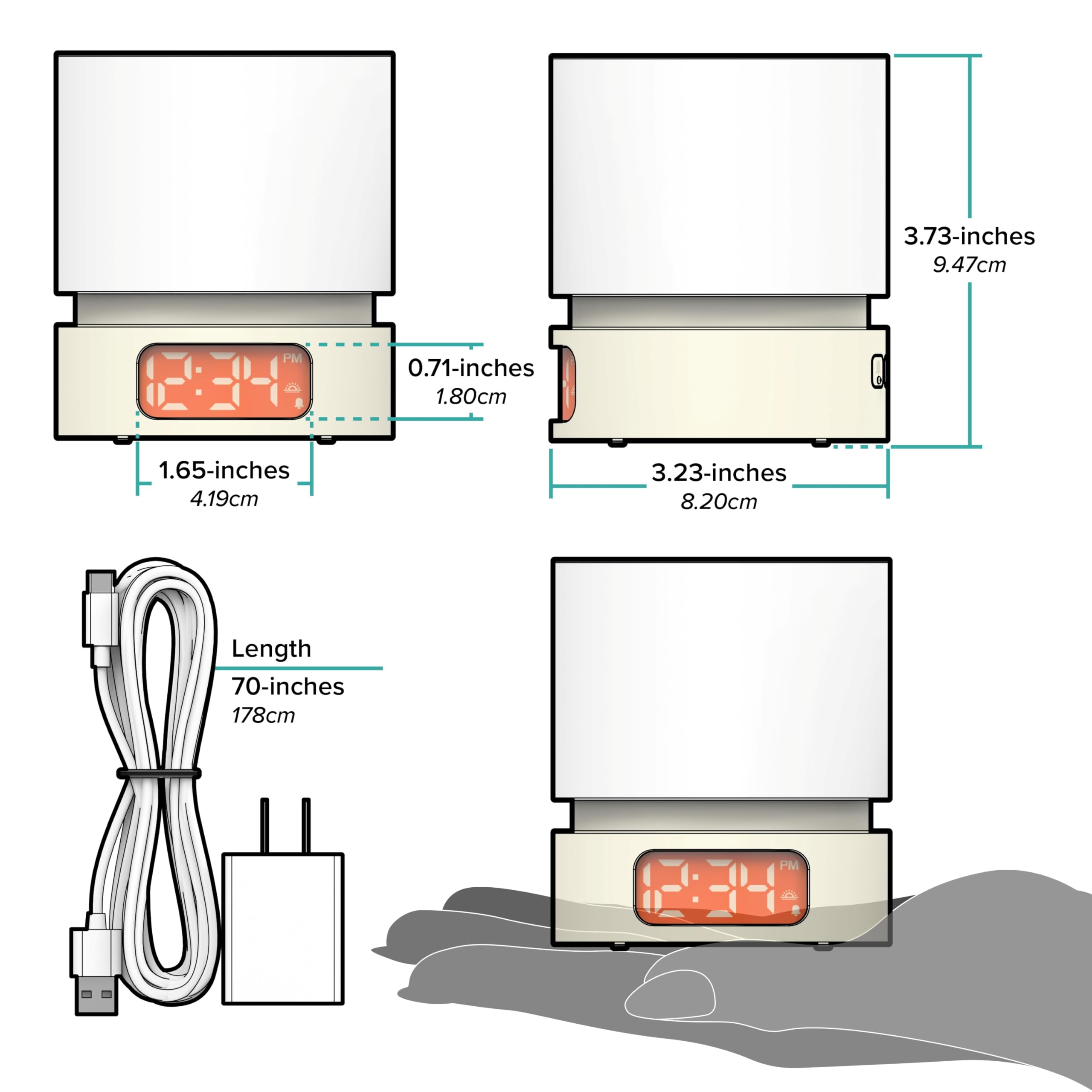 La Crosse Technology Nikko 617-389 - Reloj despertador digital con asistencia de luz