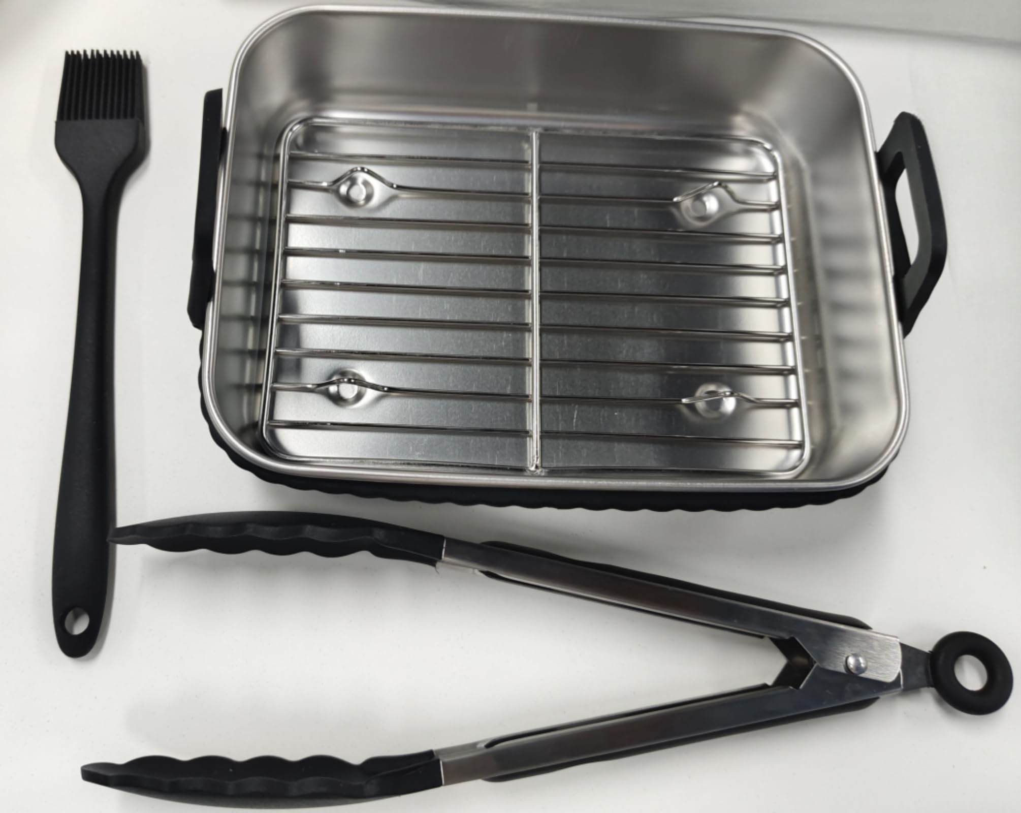 Kit accessoires Airfryer compatible Ninja AF400EU plaque cuisson acier inoxydable 304 sans revêtement