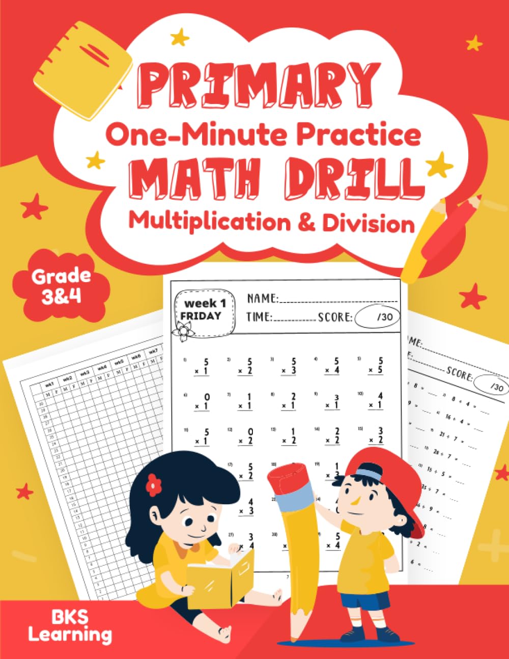PRIMARY OneMinute MATH DRILL Multiplication & Division Grade 3 & 4
