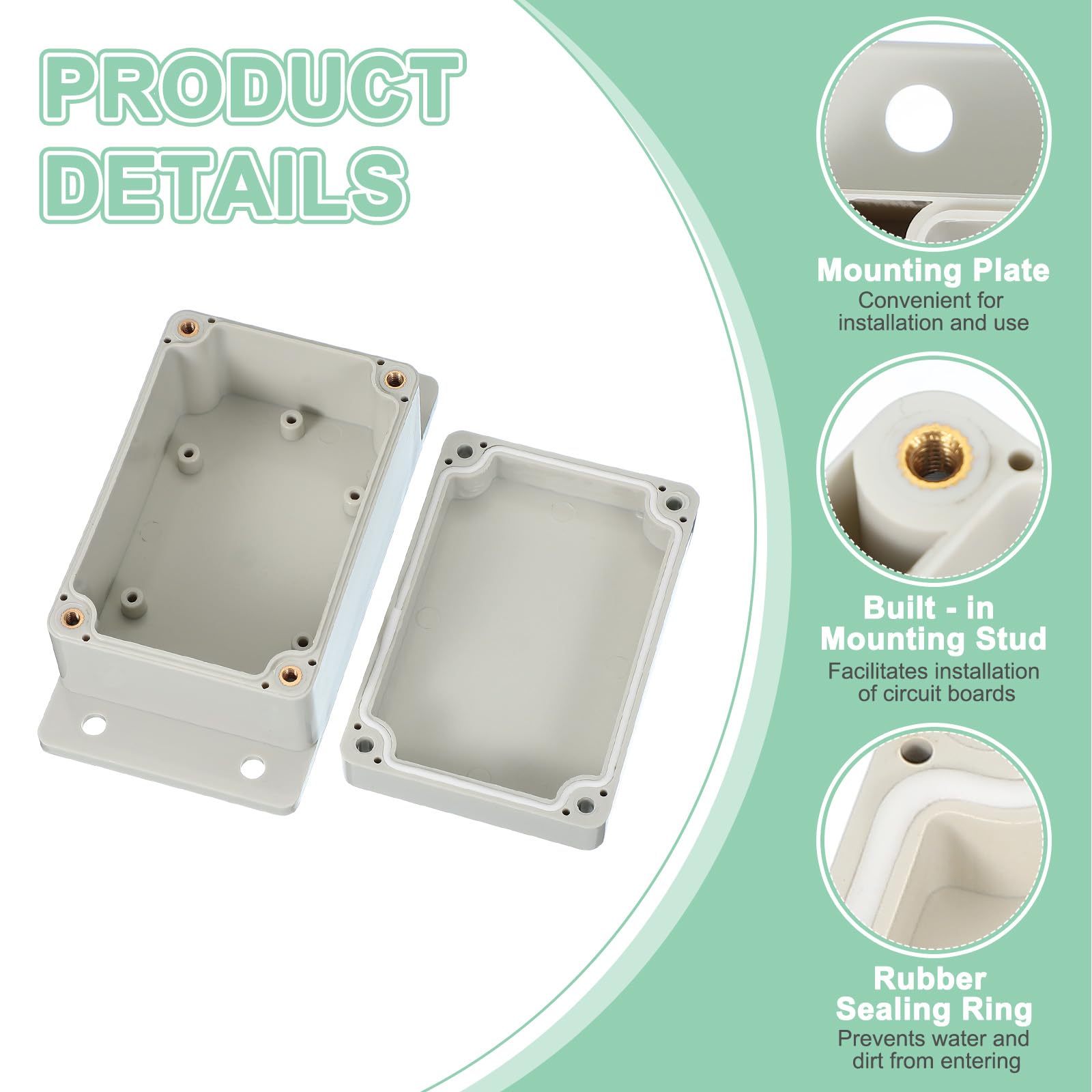 PATIKIL 100x68x50mm Junction Box - Image 3