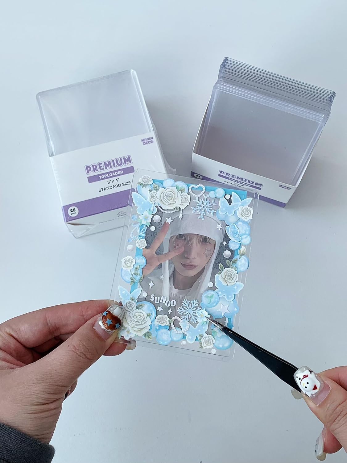 Mandu Deco PVC Free Toploaders for Kpop Album Photocards or Trading Cards, 3" x 4" (Pack of 25)